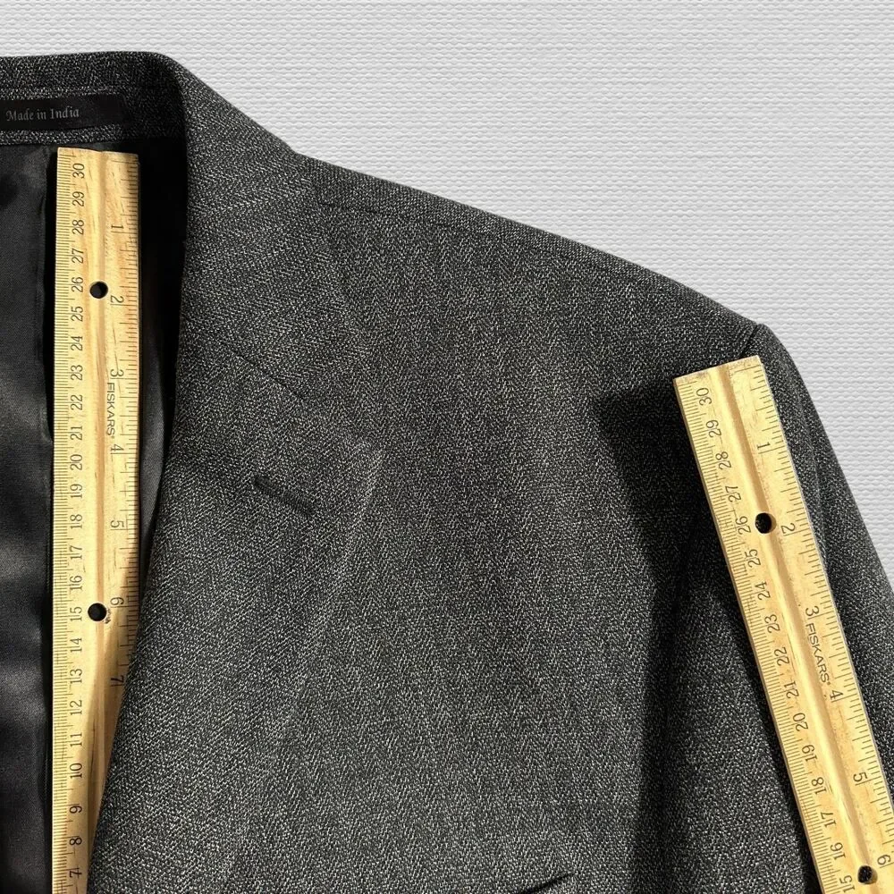 CALVIN KLEIN Men's Blazer 40R Sport Coat Two Button Suit Jacket Gray Wool 2-vent